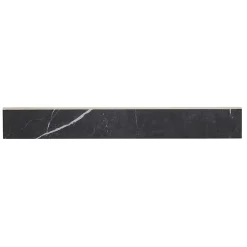 Plinthe en carrelage effet marbre noir mat L.59,5 x l.8 cm x ép.10 mm, Ultimate Marble
