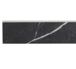 Plinthe en carrelage effet marbre noir mat L.59,5 x l.8 cm x ép.10 mm, Ultimate Marble