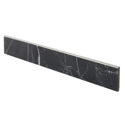Plinthe en carrelage effet marbre noir poli L.59,5 x l.8 cm x ép.10 mm, Ultimate Marble
