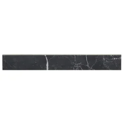 Plinthe en carrelage effet marbre noir poli L.59,5 x l.8 cm x ép.10 mm, Ultimate Marble
