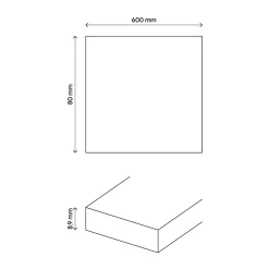 Plinthe Kofrage aspect pierre calcaire 60 x 8 cm gris clair GoodHome