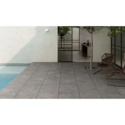 Plinthes pour Carrelage grès cérame effet terrazzo Wind - Gris - Plinthe 60x7.5 cm boîte de 0.52 ml - Gris