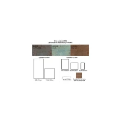Plinthes pour Carrelage grès cérame effet métal ZINC - Gris Foncé, Anthracite - Plinthe 60x7.5 cm boîte de 0.54 ml - Gris Foncé,