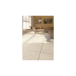 Plinthes pour Carrelage grès cérame effet terrazzo PORTOFINO - Crème - Sable - Plinthe 60x10 cm boîte de 01.02 ml - Crème - Sable