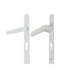 Poignée alu blanc et clés pour porte fenêtre avec volet roulant pvc blanc