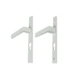 Poignée alu carré cylindre blanc pour porte fenêtre pvc blanc