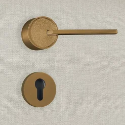 Poignée de porte design à cylindre finition aspect bronze Gulia - KATCHMEE