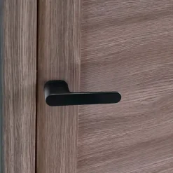 Poignées de porte sur rosace oblongue noir mat - Modèle Marina