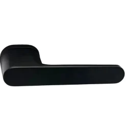 Poignées de porte sur rosace oblongue noir mat - Modèle Marina