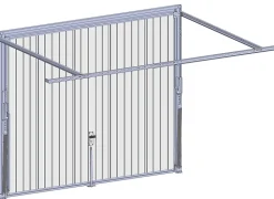 Porte de garage basculante blanche l.250 x H.200 cm x Ep.20 mm