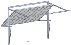 Porte de garage basculante blanche l.250 x H.200 cm x Ep.20 mm