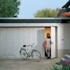 Porte de garage basculante avec portillon Hormann blanc trafic RAL 9016 - l.237,5 x h.200 cm