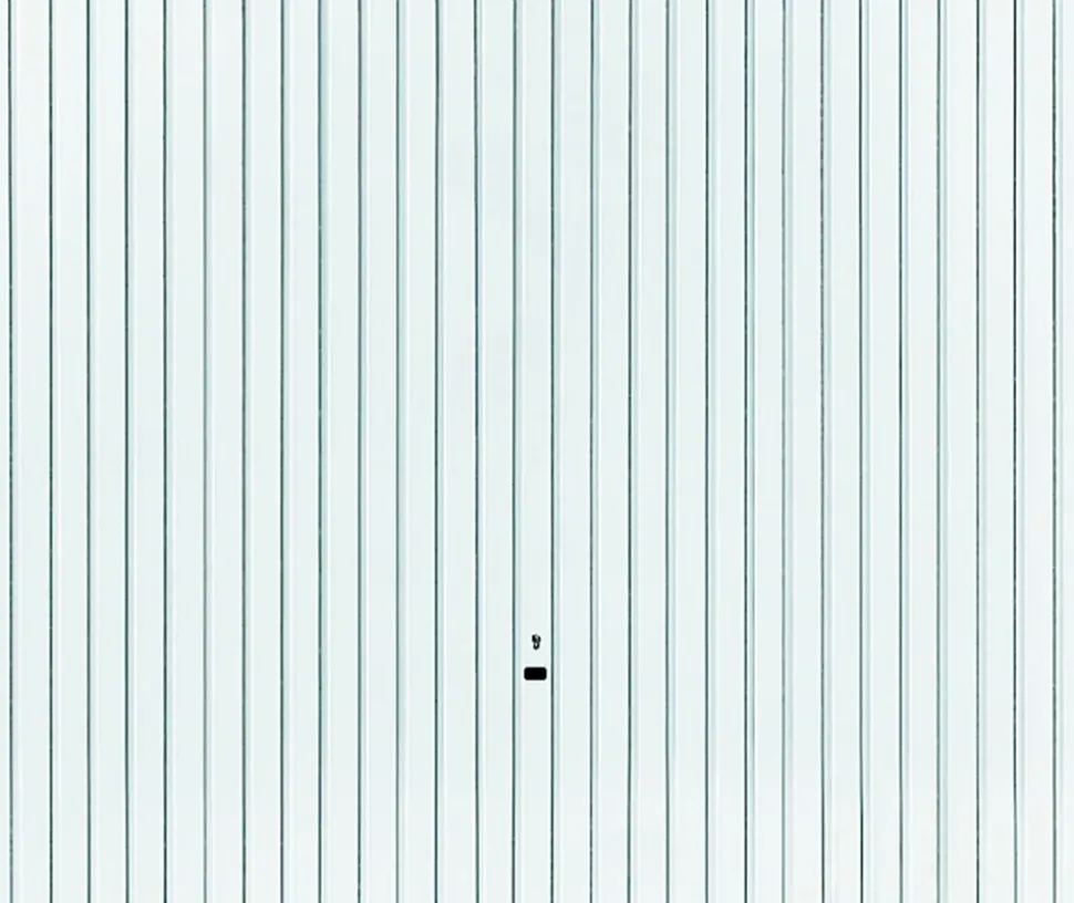 Porte de garage basculante blanc - l.237,5 x h.200 cm - manuelle (pré-montée)
