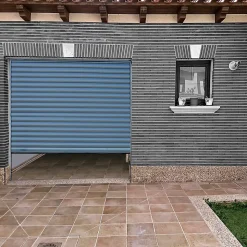 Porte de garage enroulable alu grise 240 x h.200 cm