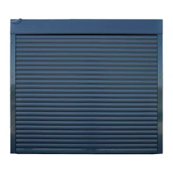 Porte de garage enroulable alu grise 240 x h.200 cm