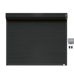Porte de garage motorisée enroulable aluminium Ambre gris H.200 x L.300 cm Protecta