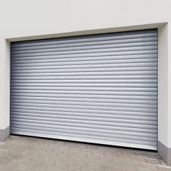 Porte de garage motorisée enroulable aluminium Ambre Blanc H.200 x L.300 cm Protecta