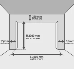 Porte de garage motorisée enroulable aluminium Ambre Blanc H.200 x L.300 cm Protecta