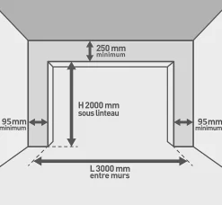 Porte de garage motorisée enroulable aluminium Ambre Blanc H.200 x L.300 cm avec hublots Protecta