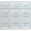 Porte de garage sectionnelle à cassette blanc motorisée L254 x H218 cm - CAOPAS