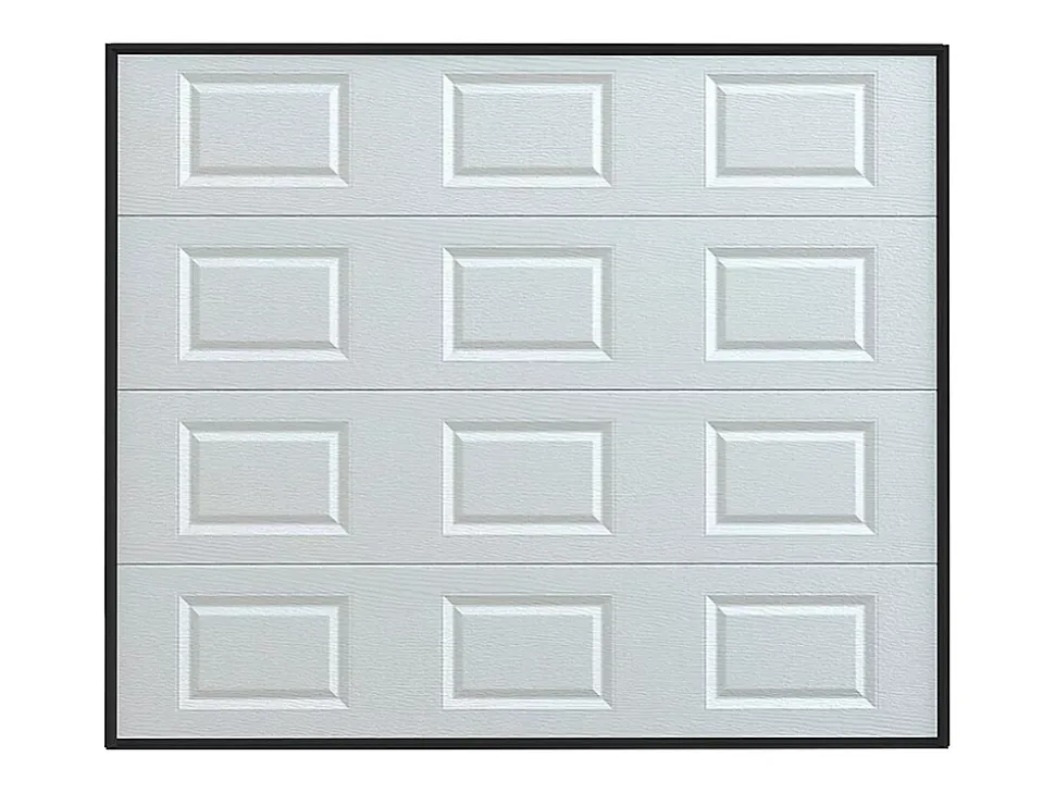 Porte de garage sectionnelle à cassette blanc motorisée L254 x H218 cm - CAOPAS