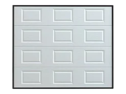 Porte de garage sectionnelle à cassette blanc motorisée L254 x H218 cm - CAOPAS