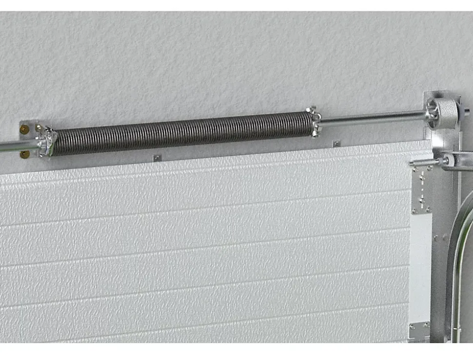 Porte de garage sectionnelle à cassette blanc motorisée L254 x H218 cm - CAOPAS