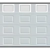 Porte de garage sectionnelle à cassette blanc avec fenêtres motorisée L254 x H218 cm - CAOPAS