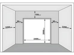 Porte de garage sectionnelle à cassette blanc avec fenêtres motorisée L254 x H218 cm - CAOPAS