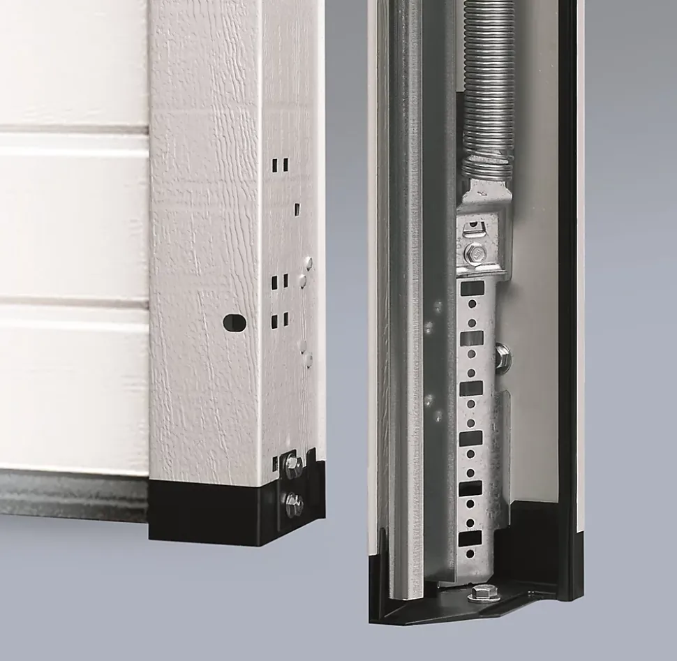 Porte de garage sectionnelle acier Hormann Planar blanc aluminium RAL 9006 Matt Deluxe - l.250 x h.212,5 cm - motorisée