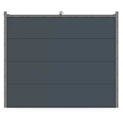 Porte de garage sectionnelle acier GoodHome gris RAL 7016 - L.240 x h.200 cm - motorisée (en kit)