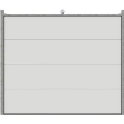 Porte de garage sectionnelle acier GoodHome blanc RAL 9010 - L.240 x h.200 cm - motorisée (en kit)