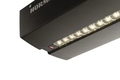 Porte de garage sectionnelle acier Hormann gris aluminium RAL 9007 - l.237,5 x h.212,5 cm - motorisée