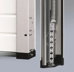 Porte de garage sectionnelle acier Hormann gris aluminium RAL 9007 - l.237,5 x h.212,5 cm - motorisée