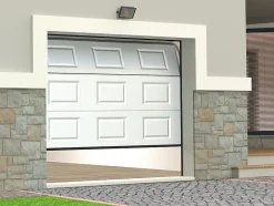 Porte de garage sectionnelle à cassette blanc avec moteur Somfy L254 x H218 cm - CAOPAS