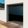 Porte de garage sectionnelle à cassettes acier GoodHome gris RAL 7016 - L.240 x h.200 cm - motorisée (en kit)