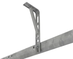 Porte de garage sectionnelle à cassettes acier GoodHome gris RAL 7016 - L.240 x h.200 cm - motorisée (en kit)