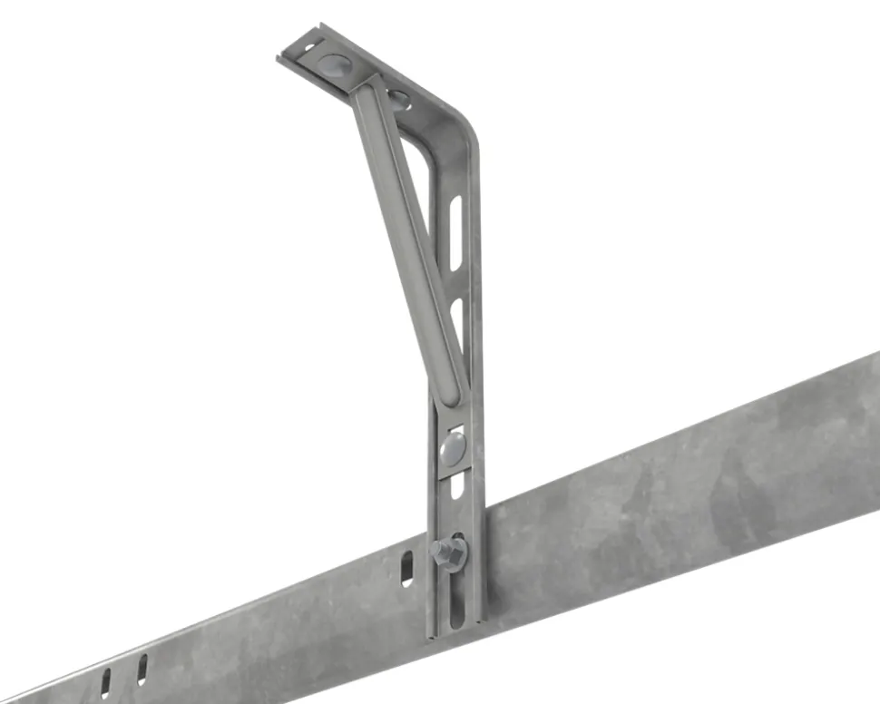 Porte de garage sectionnelle à cassettes acier GoodHome gris RAL 7016 - L.240 x h.200 cm - motorisée (en kit)