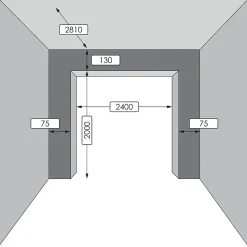 Porte de garage sectionnelle à cassettes acier GoodHome gris RAL 7016 - L.240 x h.200 cm - motorisée (en kit)
