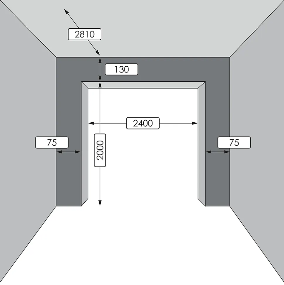 Porte de garage sectionnelle à cassettes acier GoodHome gris RAL 7016 - L.240 x h.200 cm - motorisée (en kit)