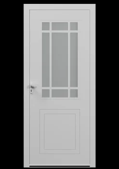 Porte d'entrée alu blanc Betina H.215 x l.90 cm poussant droit