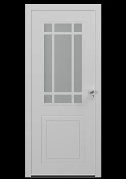 Porte d'entrée alu blanc Betina H.215 x l.90 cm poussant gauche