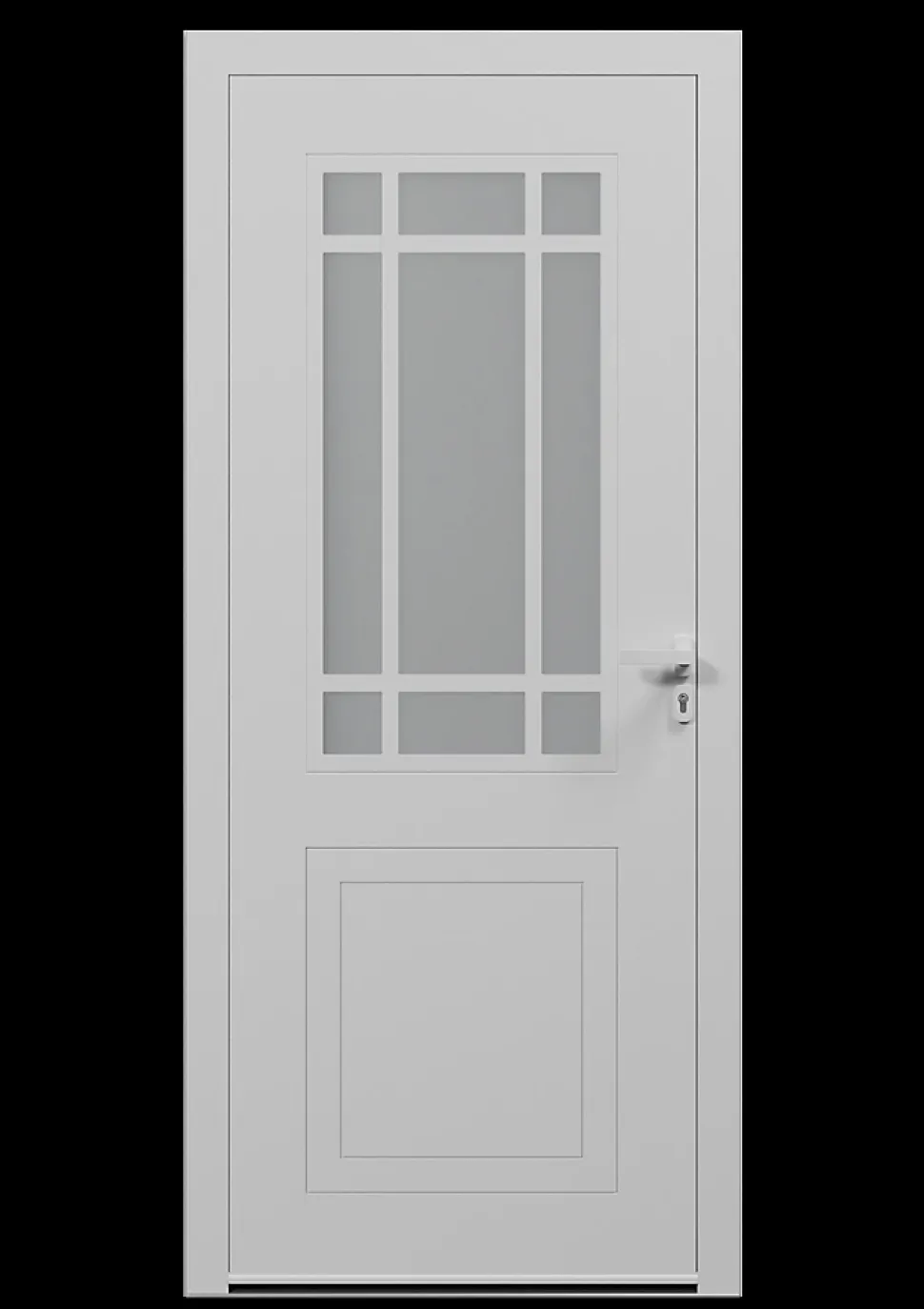 Porte d'entrée alu blanc Betina H.215 x l.90 cm poussant gauche