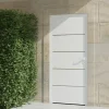 Porte d'entrée alu blanc Cecina H.215 x l.90 cm poussant gauche