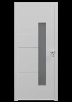 Porte d'entrée alu blanc Harumi H.215 x l.90 cm poussant gauche