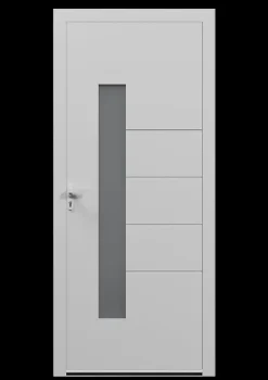 Porte d'entrée alu blanc Harumi H.215 x l.90 cm poussant droit