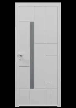 Porte d'entrée alu blanc Imani H.215 x l.90 cm poussant droit
