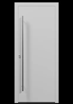 Porte d'entrée alu blanc Kapas H.215 x l.90 cm poussant droit