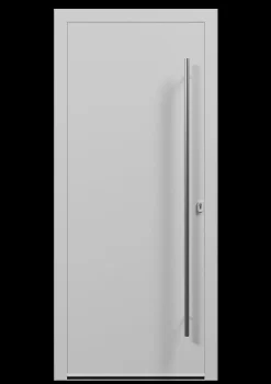 Porte d'entrée alu blanc Kapas H.215 x l.90 cm poussant gauche