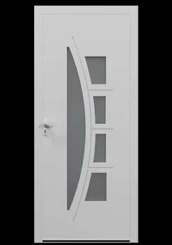 Porte d'entrée alu blanc Rylie H.215 x l.90 cm poussant droit
